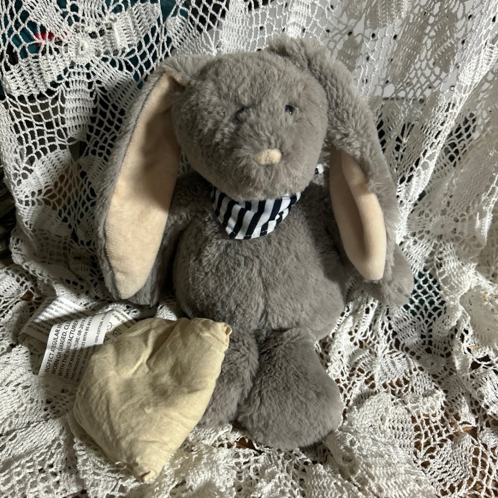 Argento SC Plush warming Buddy Grey Gray Bunny Rabbit Super Soft lovey Floppy